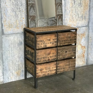 Dresser 6 ZORIA Crate- Custom Made Crate Furniture - Vintage Crates and Reclaimed Wood