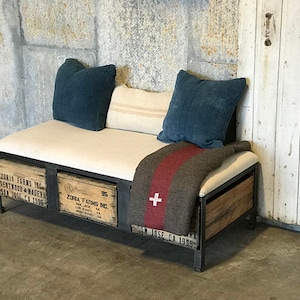 Ottoman Coffee Table The Farm bench with Storage | 3 Zoria Crate Bench | Custom Furniture