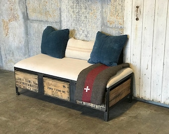 Ottoman Coffee Table The Farm bench with Storage | 3 Zoria Crate Bench | Custom Furniture