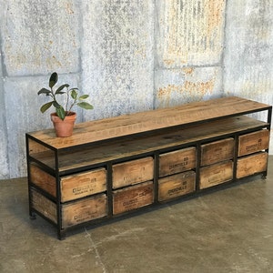 TV Console The Henry | Vintage Wood Crates & Reclaimed Wood