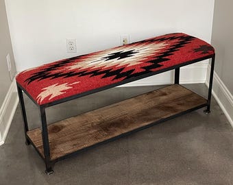 Southwestern Navajo Bench - Custom Made Ottoman