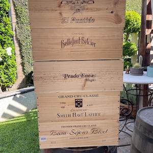 WINE Crate Boxes with LOGOS on LONG Side (Rare!)