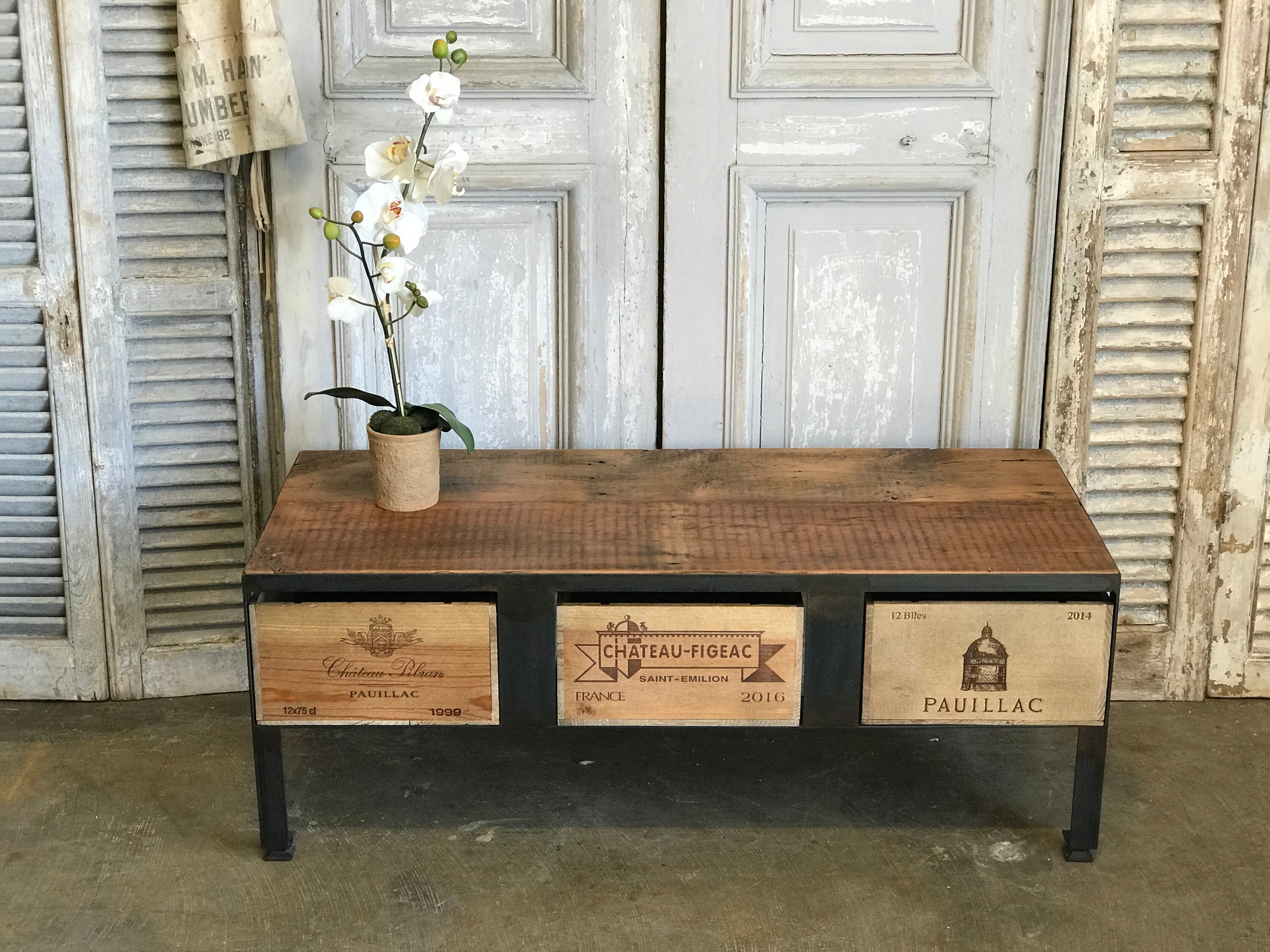 Coffee Table For Wine Lovers French Wine Crate Coffee Table Etsy