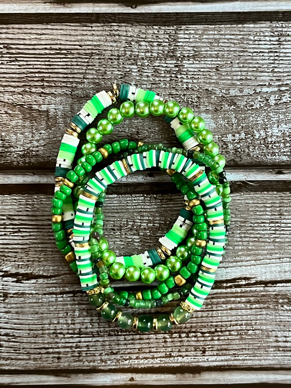 blue line st patricks day bracelet