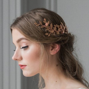Alena Wrap Headpiece, Rose Gold Crown, Bridal Headpiece, Boho Headpiece, Bridal Hair Vine, Halo Crown 240 image 2