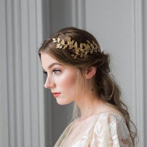 Alena Wrap Headpiece, Gold Crown, Bridal Headpiece, Boho Headpiece, Bridal Hair Vine, Halo Crown  #240
