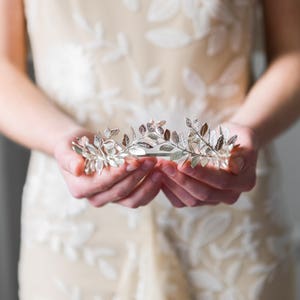Laurel Leaf Tiara, Bridal Crown, Bridal Tiara, Gold Tiara, Gold Leaf Crown, Wedding Tiara 101 image 9