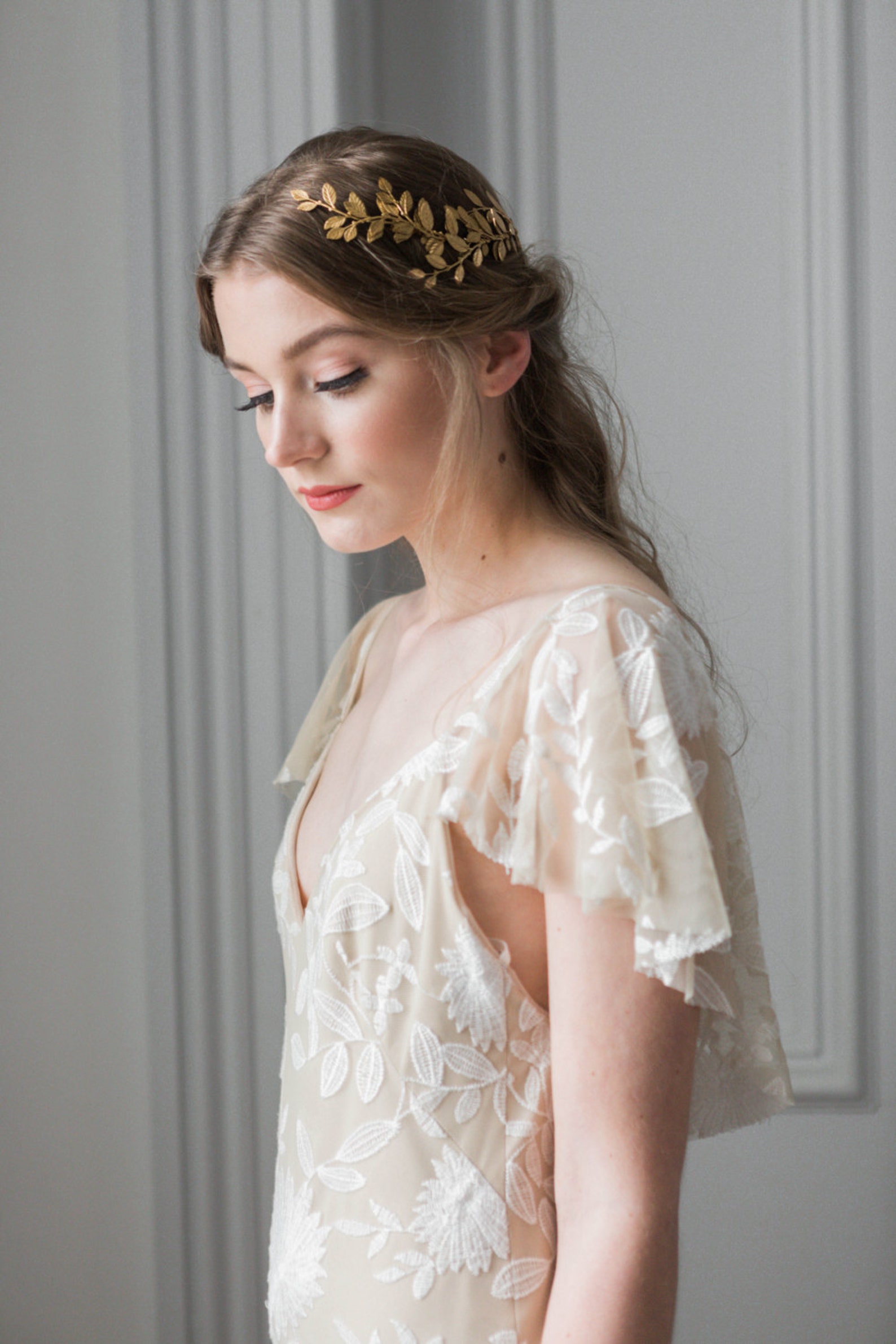 Alena Wrap Headpiece Gold Crown Bridal Headpiece Boho | Etsy