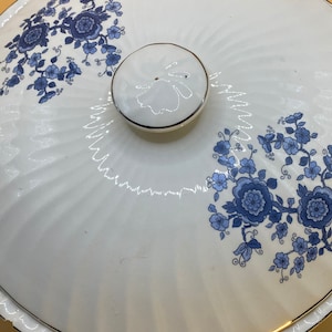 Vintage Wedgewood ironstone koningsblauw gedekte serveerschaal gemaakt in Engeland