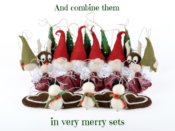 Christmas Tree Decor Set Of Hanging Xmas Ornaments To Etsy