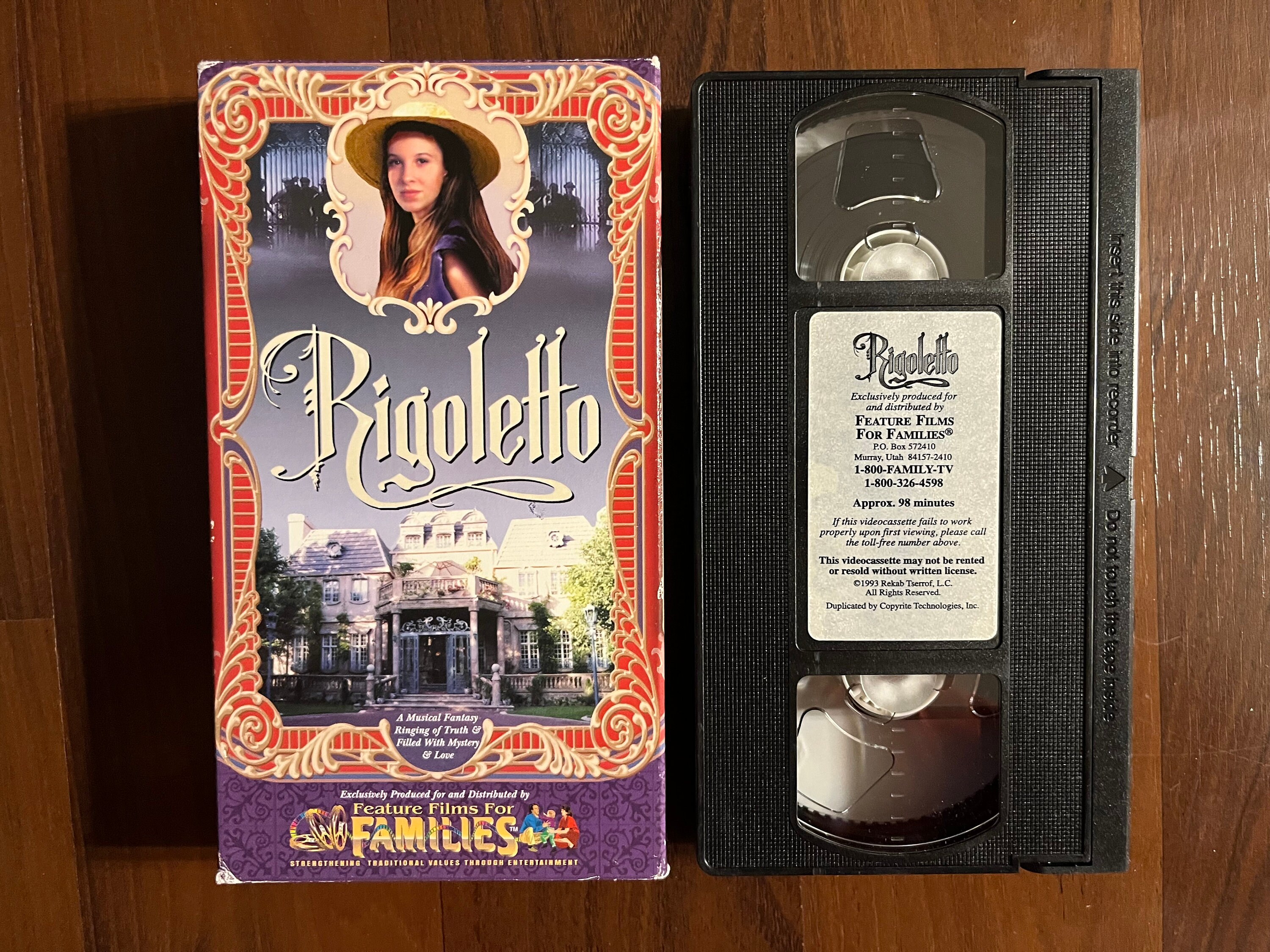 Rigoletto 1993 VHS A Fantasy Musical Etsy