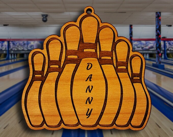 Wooden Bowling Ornament
