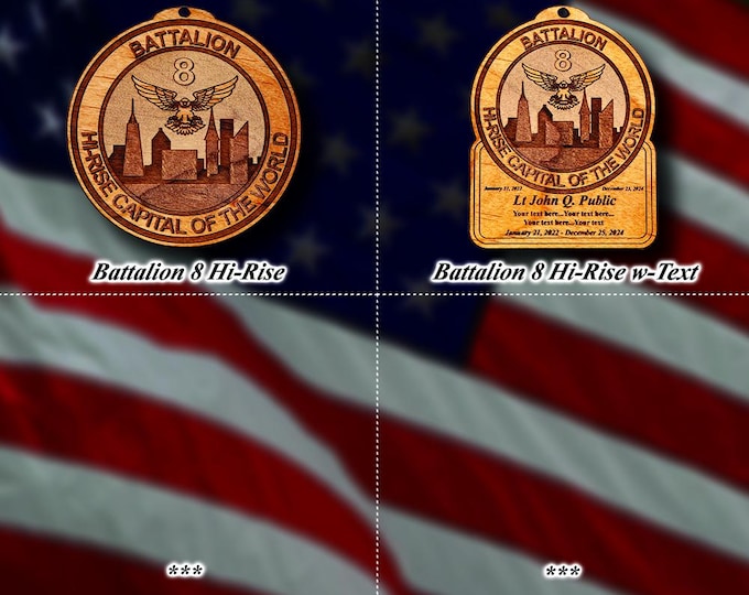 Wooden Misc. Military Patch Ornament #124