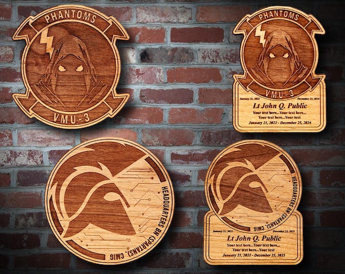 Wooden Misc. Military Patch Plaque #123