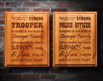 Trooper / Police Officer Family Plaque