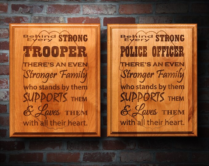 Trooper / Police Officer Family Plaque