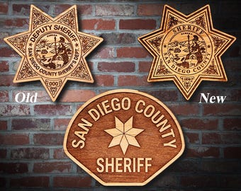 San Diego Co Sheriff Badge or Patch Plaque