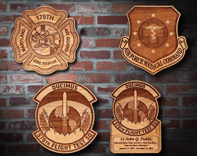 Wooden Misc. Military Patch Plaque #105