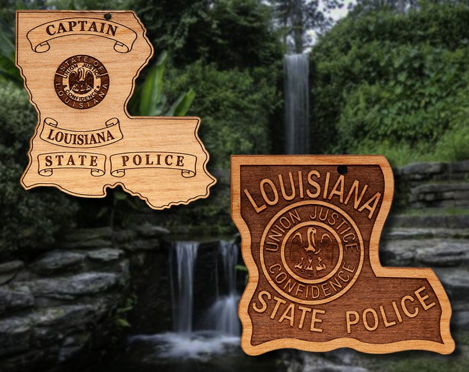 Wooden Louisiana SP Badge or Patch Ornament