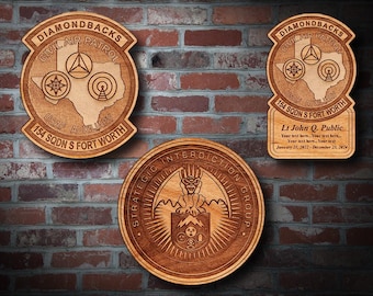 Wooden Misc. Military Patch Plaque #120