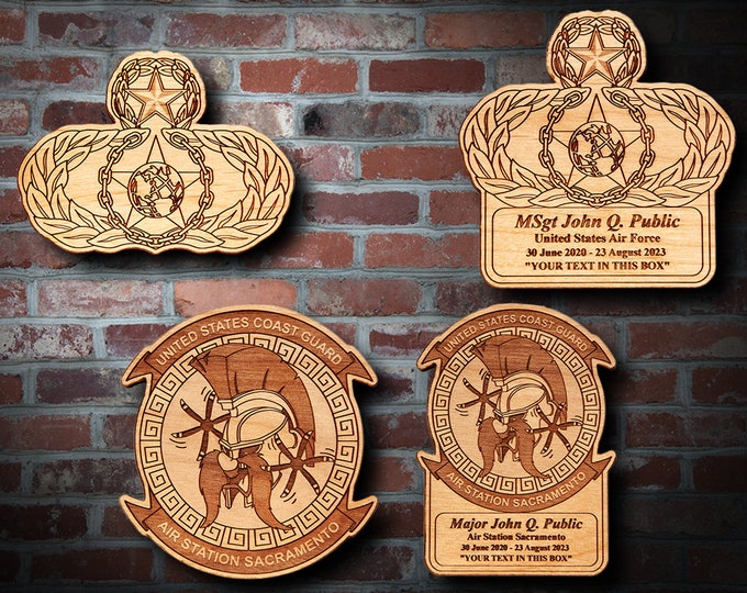Wooden Misc. Military Patch Plaque 55