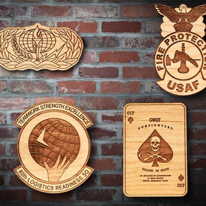 Wooden Misc. Military Patch Plaque 39