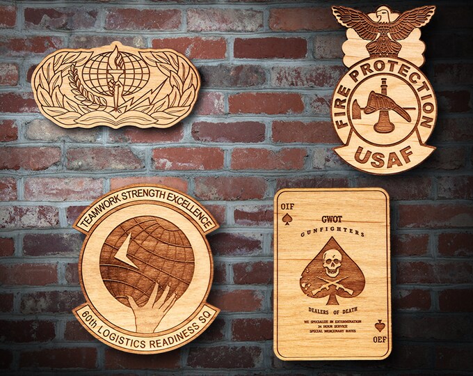 Wooden Misc. Military Patch Plaque 39