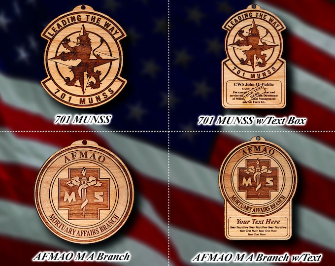 Wooden Misc. Military Patch Ornament 50