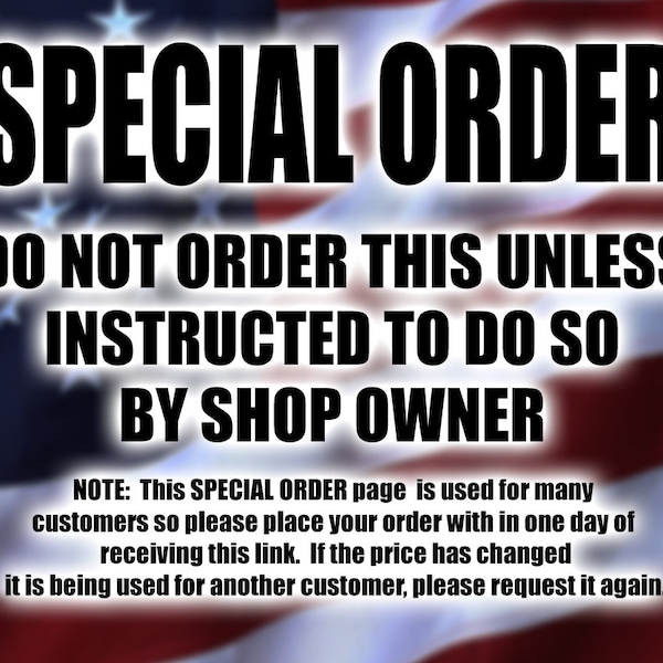 Special order
