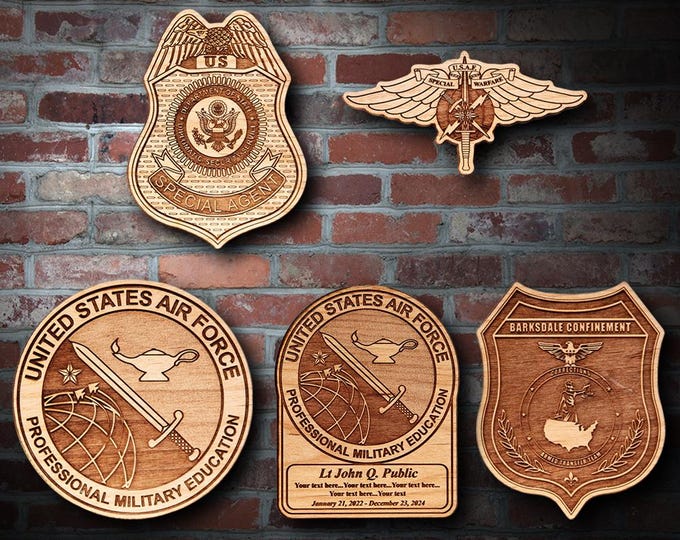 Wooden Misc. Military Patch Plaque 46