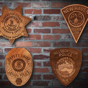 Wooden Miscellaneous  Police Badge or Patch Plaque #14