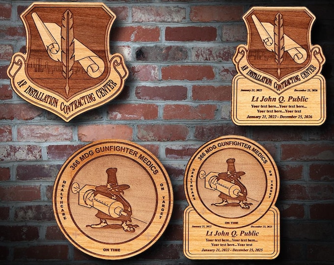 Wooden Misc. Military Patch Plaque #129