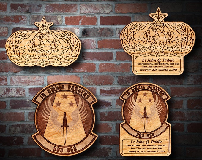 Wooden Misc. Military Patch Plaque 88