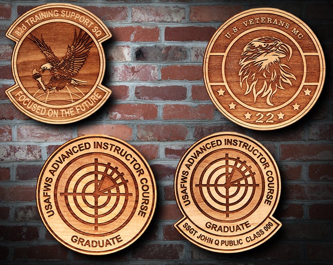 Wooden Misc. Military Patch Plaque 68