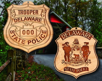 Delaware State Police Badge or Patch Ornament