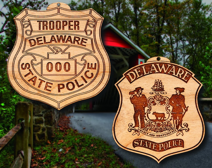 Delaware State Police Badge or Patch Ornament