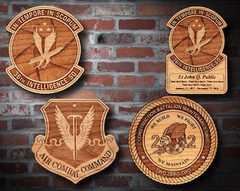Wooden Misc. Military Patch Plaque #109
