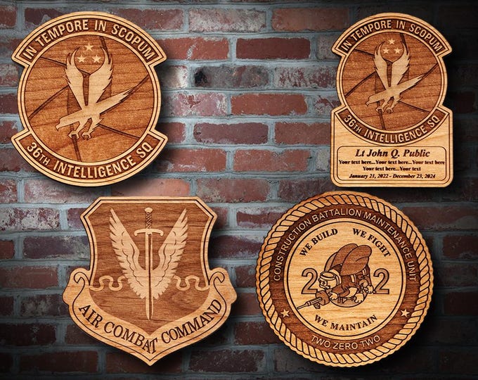 Wooden Misc. Military Patch Plaque #109