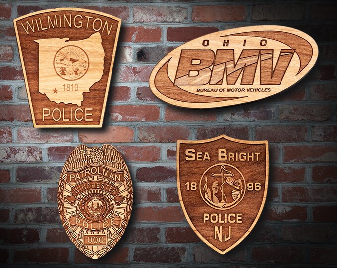 Wooden Miscellaneous  Police Badge or Patch Plaque #50