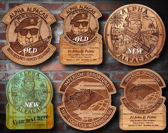Wooden Misc. Military Patch Plaque #126