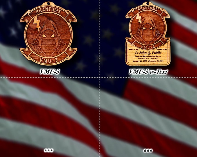 Wooden Misc. Military Patch Ornament #123