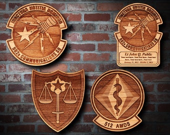 Wooden Misc. Military Patch Plaque 66