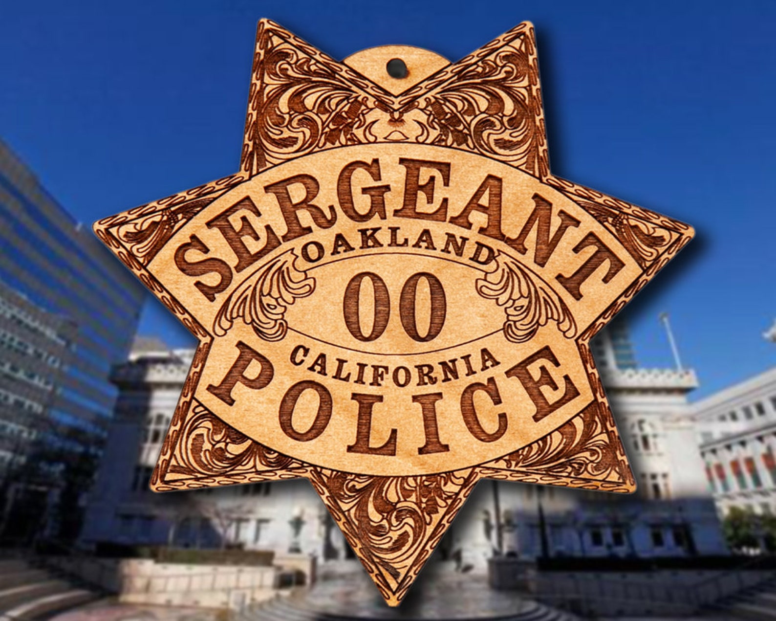 Oakland CA Police Shoulder Patch Ornament | Etsy