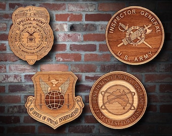 Wooden Misc. Military Patch Plaque #106