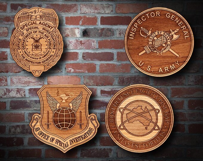 Wooden Misc. Military Patch Plaque #106