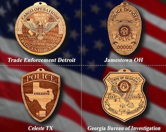 Misc. Wooden Military Badge or Patch Ornament #111