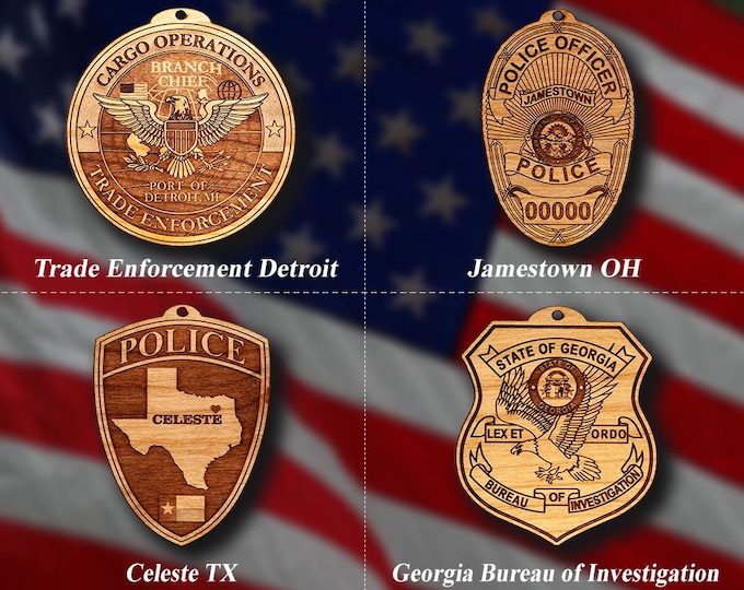 Misc. Wooden Military Badge or Patch Ornament #111