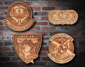 Wooden Misc. Military Patch Plaque 43