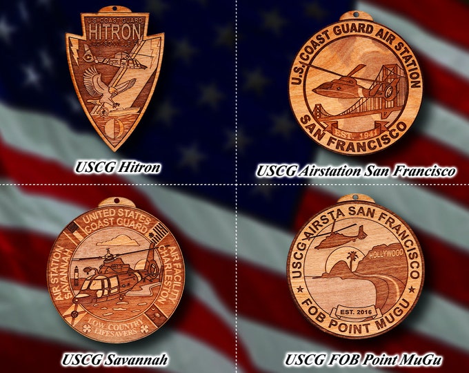 Wooden Misc. Military Patch Ornament 13