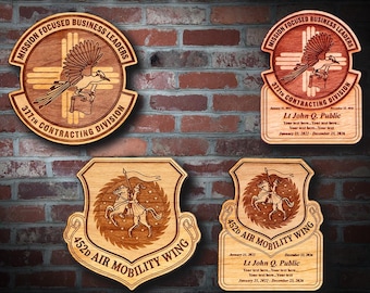 Wooden Misc. Military Patch Plaque #135